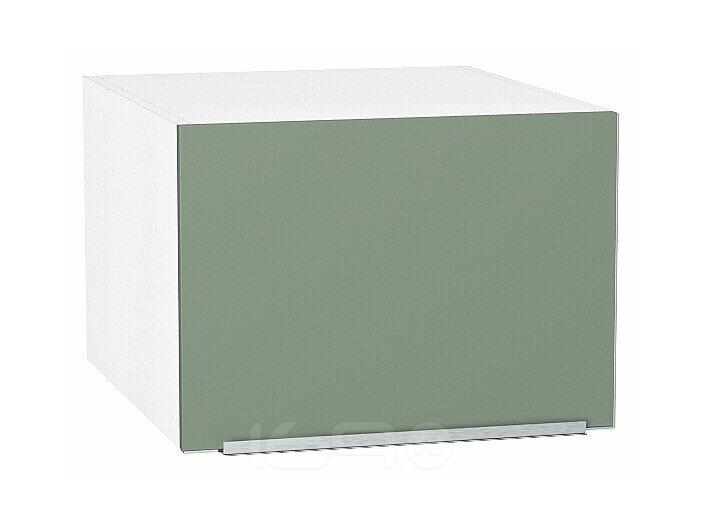 Шкаф верхний горизонтальный глубокий Фьюжн Silky Mint Белый 358*500*576