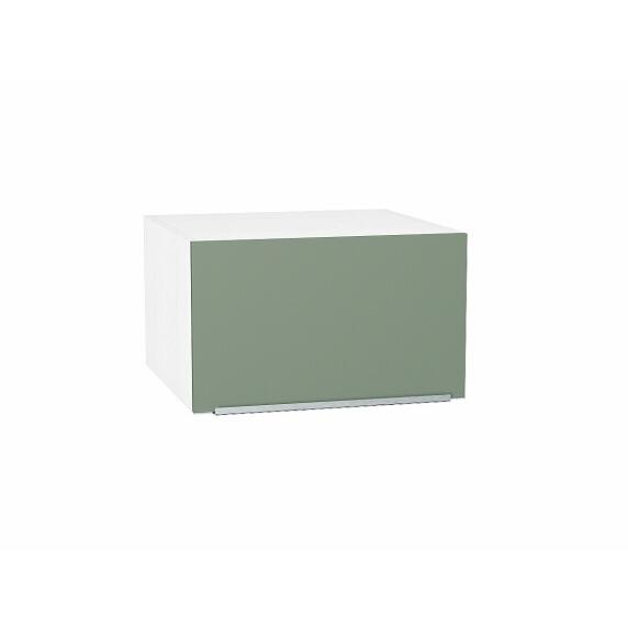 Шкаф верхний горизонтальный глубокий Фьюжн Silky Mint Белый 358*600*576