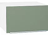 Шкаф верхний горизонтальный глубокий Фьюжн Silky Mint Белый 358*600*576