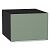 Шкаф верхний горизонтальный глубокий Фьюжн Silky Mint Graphite 358*500*576
