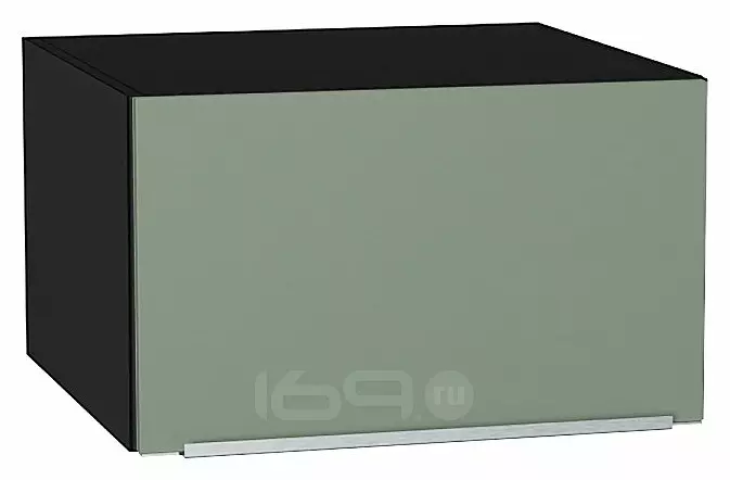 Шкаф верхний горизонтальный глубокий Фьюжн Silky Mint Graphite 358*600*576