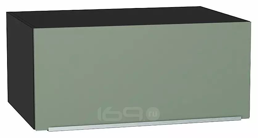 Шкаф верхний горизонтальный глубокий Фьюжн Silky Mint Graphite 358*800*576