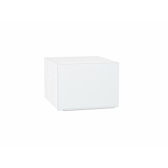 Шкаф верхний горизонтальный глубокий Фьюжн Silky White Белый 358*500*576