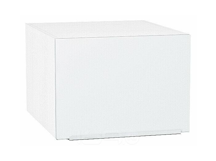 Шкаф верхний горизонтальный глубокий Фьюжн Silky White Белый 358*500*576