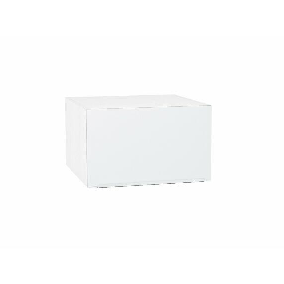 Шкаф верхний горизонтальный глубокий Фьюжн Silky White Белый 358*600*576