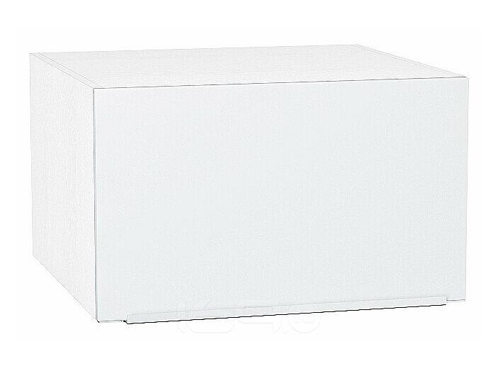 Шкаф верхний горизонтальный глубокий Фьюжн Silky White Белый 358*600*576