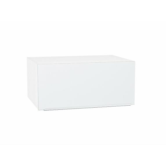Шкаф верхний горизонтальный глубокий Фьюжн Silky White Белый 358*800*576