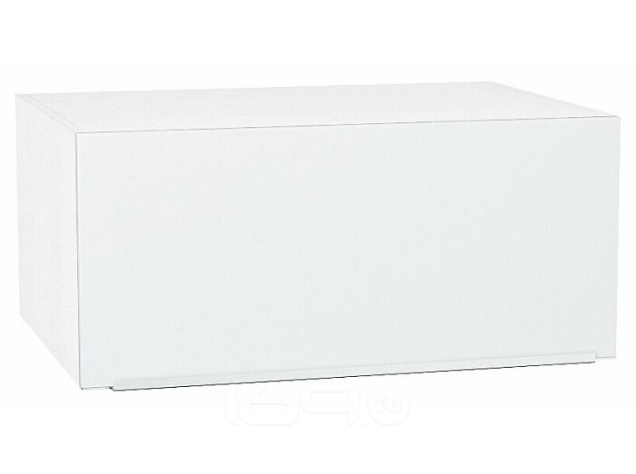 Шкаф верхний горизонтальный глубокий Фьюжн Silky White Белый 358*800*576