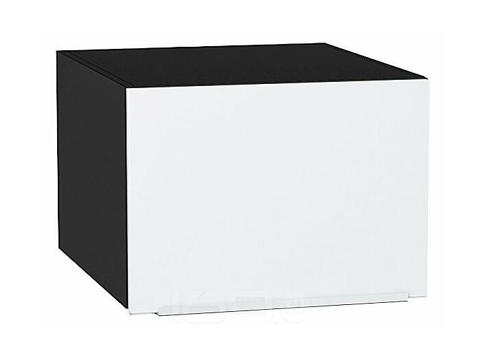Шкаф верхний горизонтальный глубокий Фьюжн Silky White Graphite 358*500*576