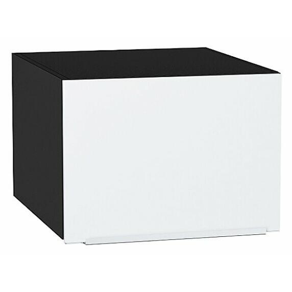 Шкаф верхний горизонтальный глубокий Фьюжн Silky White Graphite 358*500*576