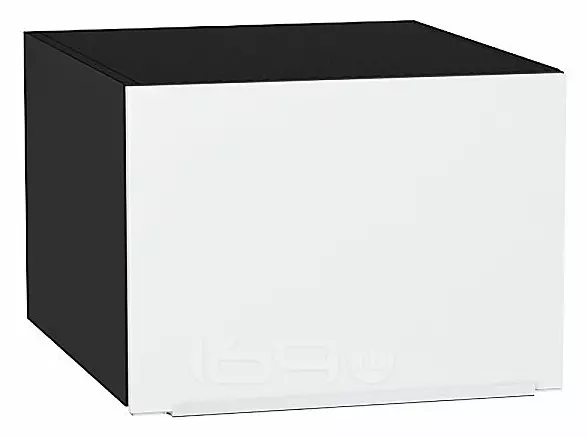 Шкаф верхний горизонтальный глубокий Фьюжн Silky White Graphite 358*500*576