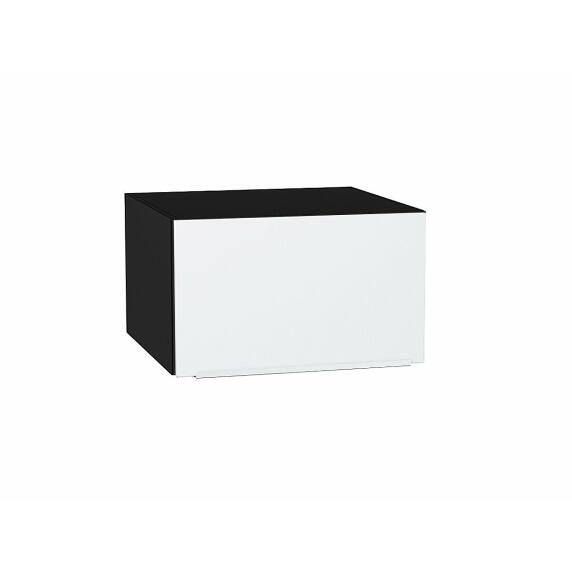 Шкаф верхний горизонтальный глубокий Фьюжн Silky White Graphite 358*600*576