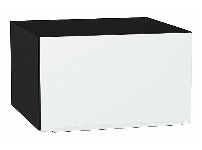 Шкаф верхний горизонтальный глубокий Фьюжн Silky White Graphite 358*600*576