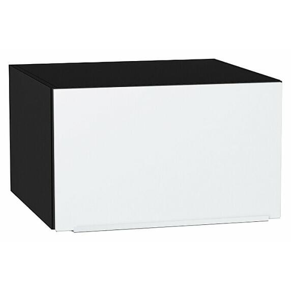 Шкаф верхний горизонтальный глубокий Фьюжн Silky White Graphite 358*600*576