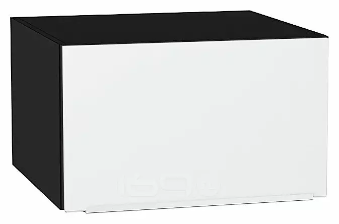 Шкаф верхний горизонтальный глубокий Фьюжн Silky White Graphite 358*600*576