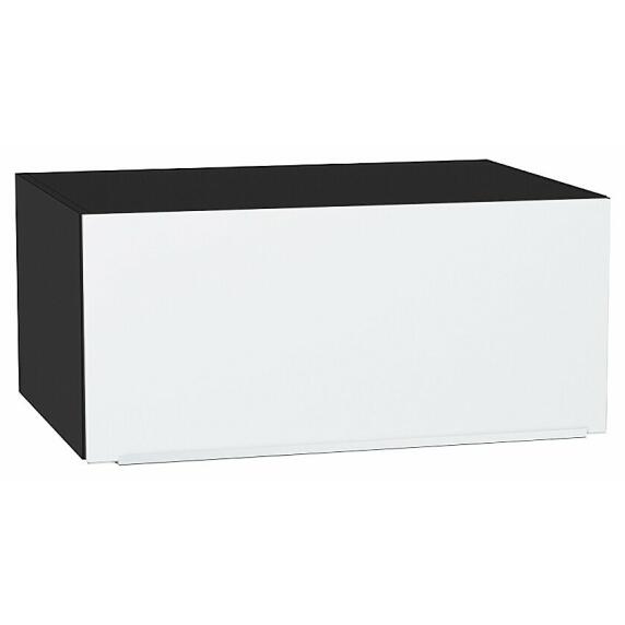 Шкаф верхний горизонтальный глубокий Фьюжн Silky White Graphite 358*800*576