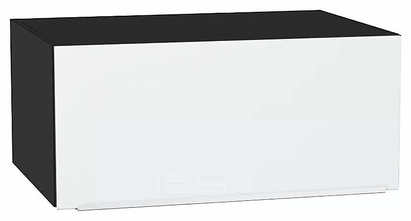 Шкаф верхний горизонтальный глубокий Фьюжн Silky White Graphite 358*800*576