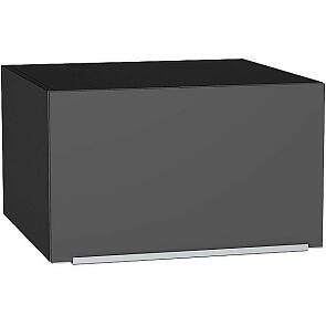 Шкаф верхний горизонтальный глубокий Фьюжн Stormy Silk/Graphite 358*600*576