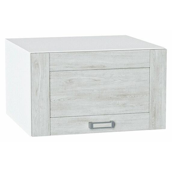 Шкаф верхний горизонтальный глубокий Лофт Nordic Oak/Белый 358*600*576