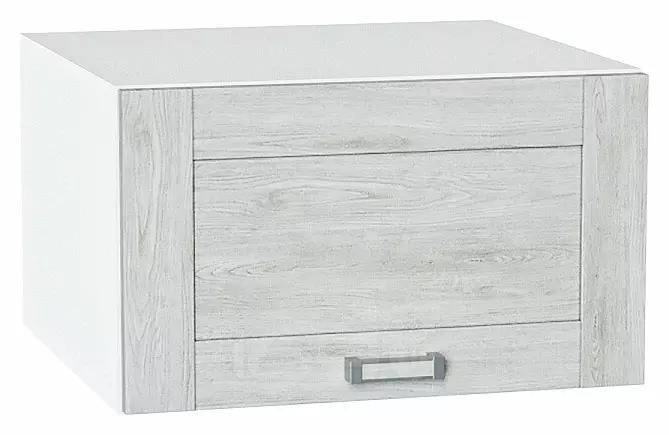 Шкаф верхний горизонтальный глубокий Лофт Nordic Oak/Белый 358*600*576