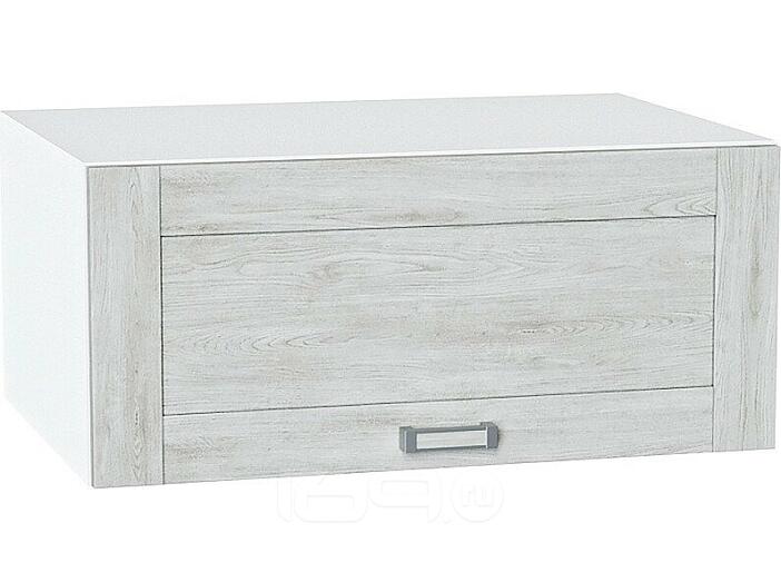 Шкаф верхний горизонтальный глубокий Лофт Nordic Oak/Белый 358*800*576