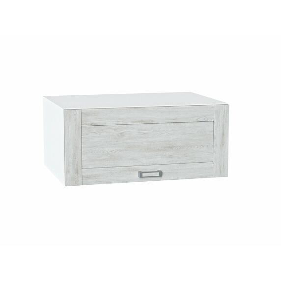 Шкаф верхний горизонтальный глубокий Лофт Nordic Oak/Белый 358*800*576