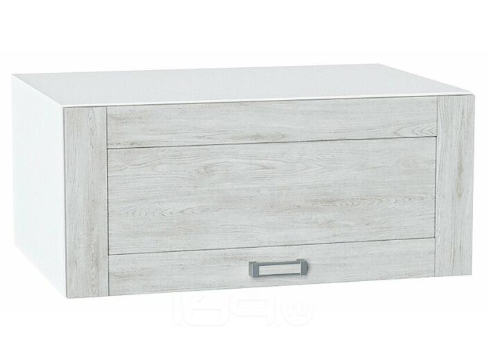 Шкаф верхний горизонтальный глубокий Лофт Nordic Oak/Белый 358*800*576