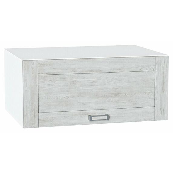 Шкаф верхний горизонтальный глубокий Лофт Nordic Oak/Белый 358*800*576