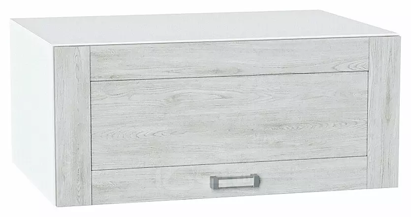 Шкаф верхний горизонтальный глубокий Лофт Nordic Oak/Белый 358*800*576