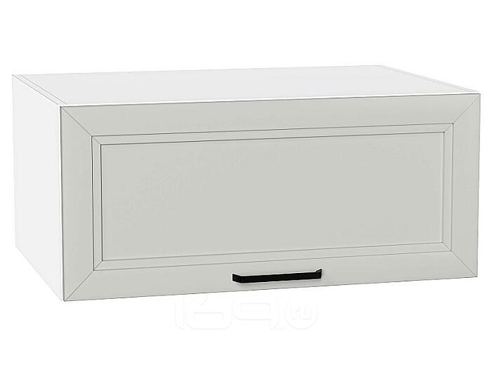 Шкаф верхний горизонтальный глубокий Нео Grey Silk/Белый 358*800*576