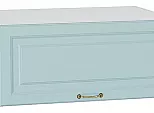 Шкаф верхний горизонтальный глубокий Ницца Голубой/Белый 358*800*574