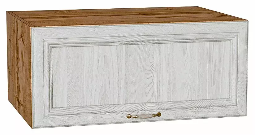 Шкаф верхний горизонтальный глубокий Шале White Dreamline Дуб Вотан 358*800*576