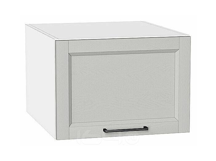 Шкаф верхний горизонтальный глубокий Сканди Grey Silkwood/Белый 358*500*576