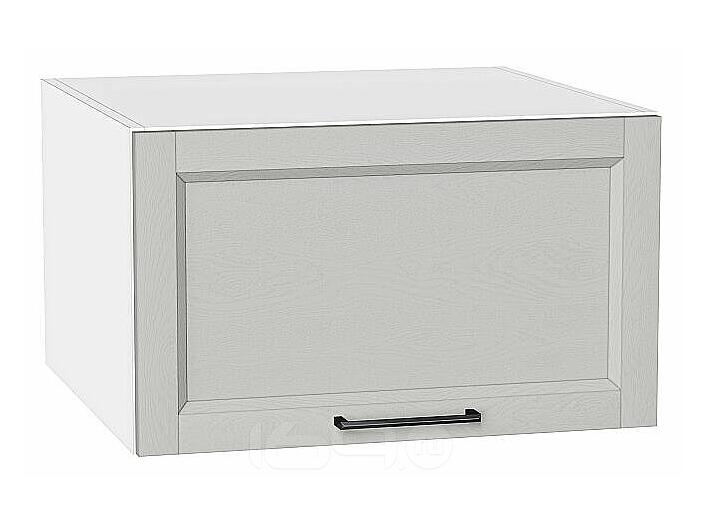 Шкаф верхний горизонтальный глубокий Сканди Grey Silkwood/Белый 358*600*576