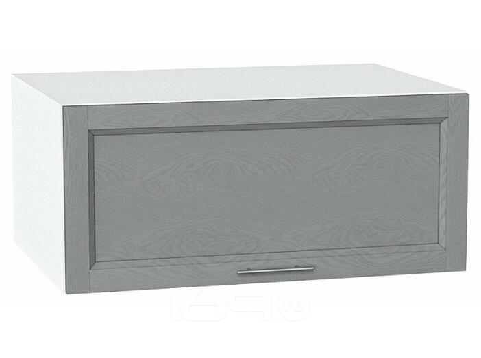 Шкаф верхний горизонтальный глубокий Сканди Grey Softwood Белый 358*800*576