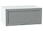 Шкаф верхний горизонтальный глубокий Сканди Grey Softwood Белый 358*800*576