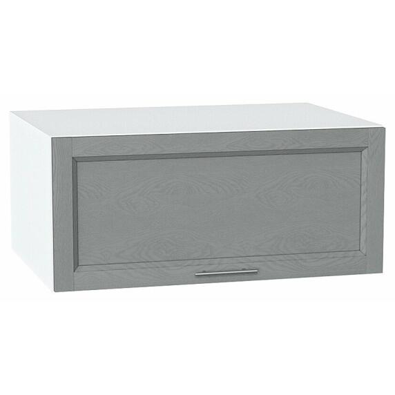 Шкаф верхний горизонтальный глубокий Сканди Grey Softwood Белый 358*800*576