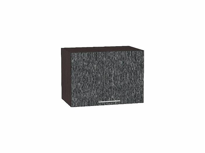 Шкаф верхний горизонтальный глубокий Валерия-М Черный металлик дождь Graphite