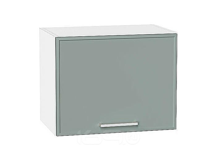 Шкаф верхний горизонтальный Квадро Аквамарин/Белый 358*450*321
