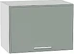 Шкаф верхний горизонтальный Квадро Аквамарин/Белый 358*500*321