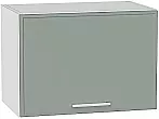 Шкаф верхний горизонтальный Квадро Аквамарин/Белый 358*500*321