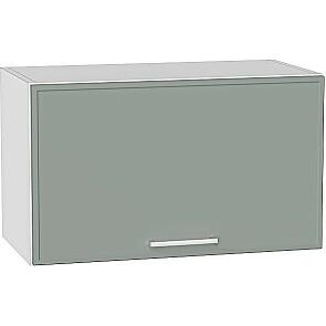 Шкаф верхний горизонтальный Квадро Аквамарин/Белый 358*600*321