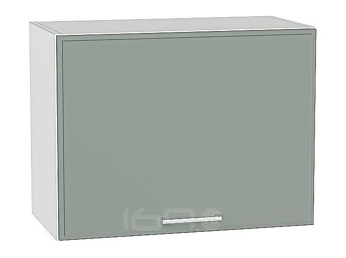 Шкаф верхний горизонтальный Квадро Аквамарин/Белый 460*600*321