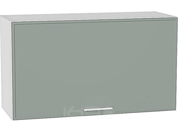 Шкаф верхний горизонтальный Квадро Аквамарин/Белый 460*800*321