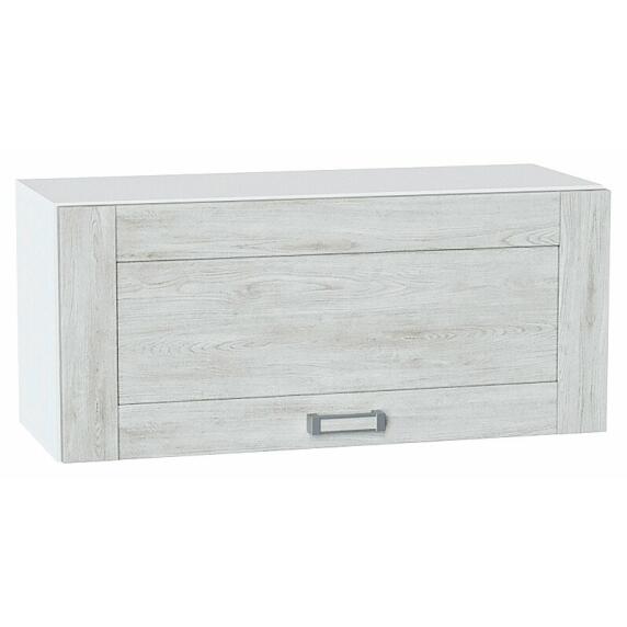 Шкаф верхний горизонтальный Лофт Nordic Oak/Белый 358*800*320