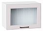 Шкаф верхний горизонтальный остекленный Барселона Кашемир Белый 358*500*324