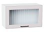 Шкаф верхний горизонтальный остекленный Барселона Кашемир Белый 358*600*324