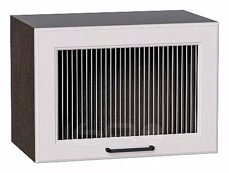 Шкаф верхний горизонтальный остекленный Барселона Кашемир Graphite 358*500*324