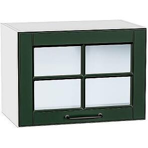 Шкаф верхний горизонтальный остекленный Дублин Special Green/Белый 358*500*318