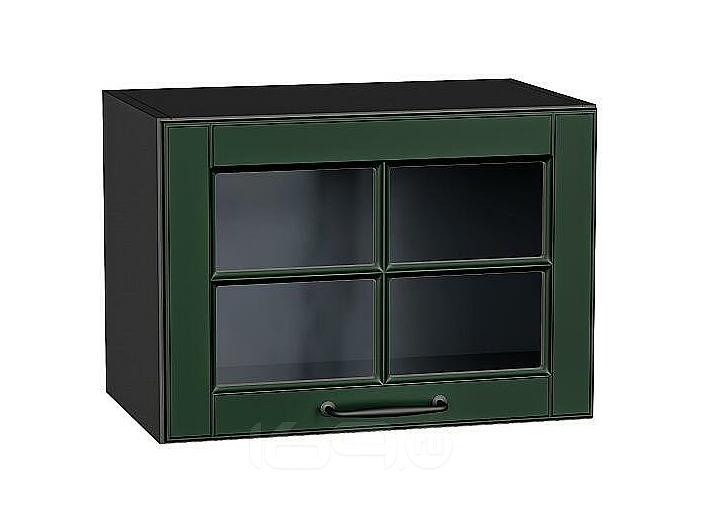 Шкаф верхний горизонтальный остекленный Дублин Special Green/Graphite 358*500*318